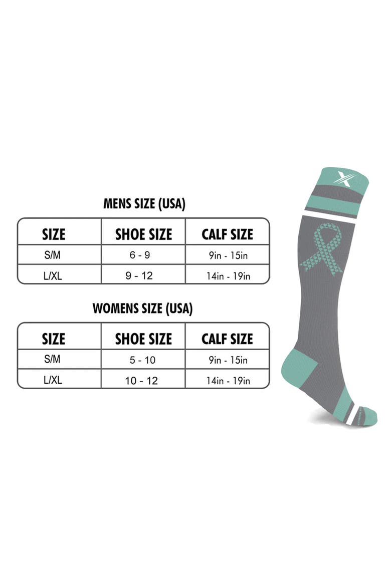 3-Pack Ovarian Cancer Awareness Compression Socks, Main, color, MIX