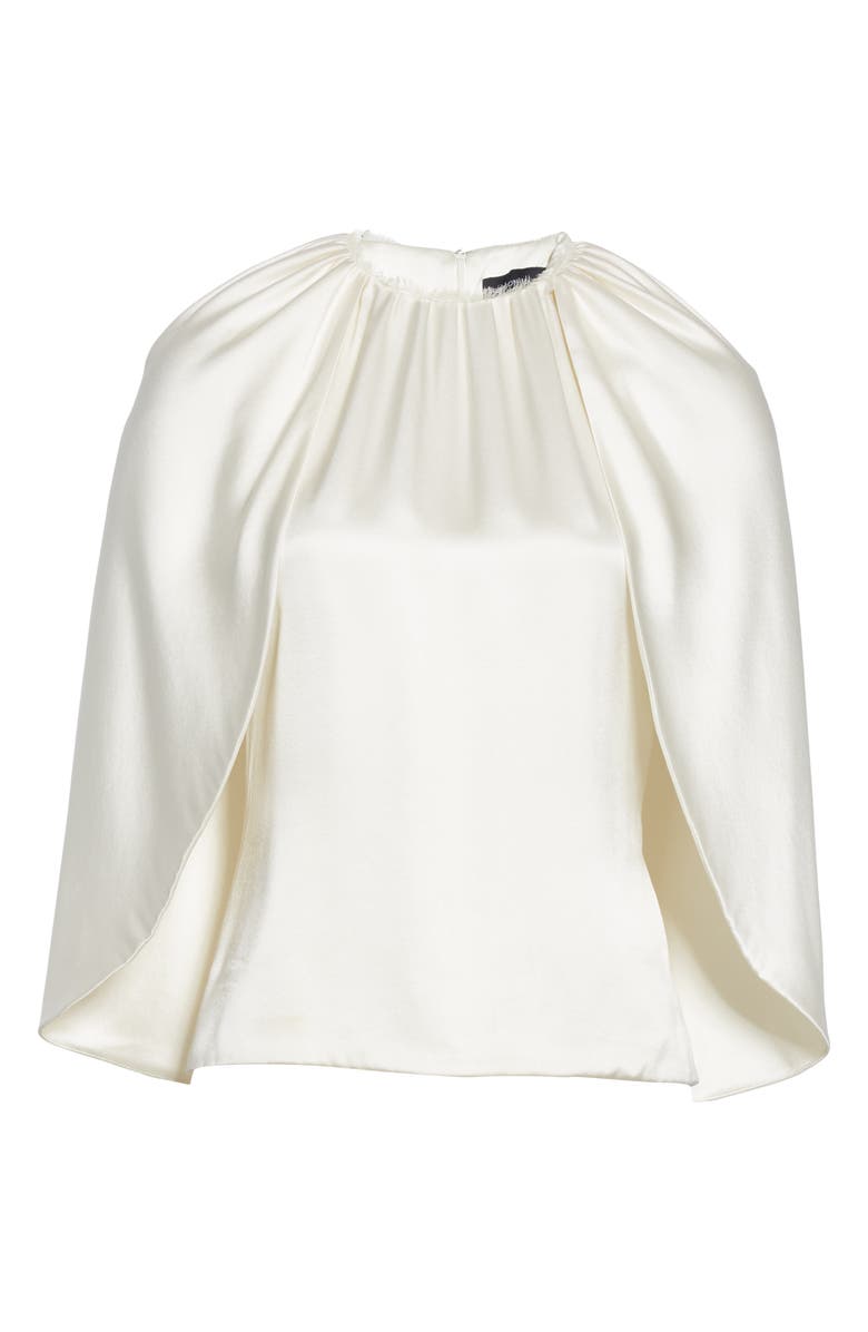 Brandon Maxwell Silk Charmeuse Angel Top, Alternate, color,