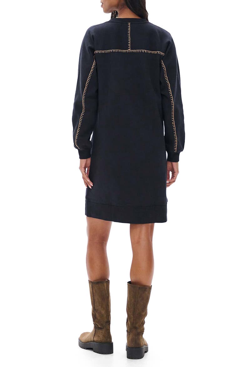 Everyday Cotton Sweatshirt Dress, Alternate, color, CAVIAR
