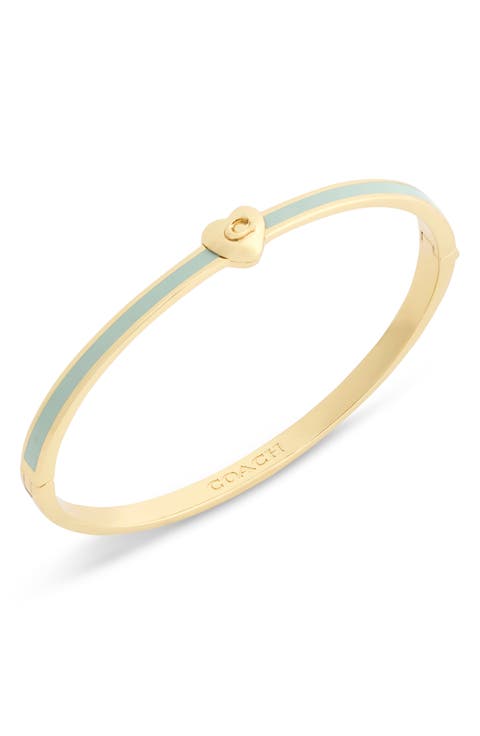 Heart Enamel Hinge Bangle