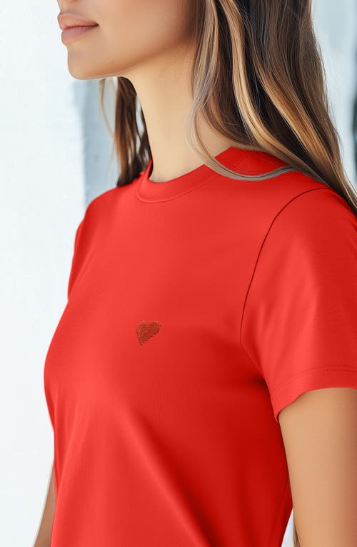 Dalix Womens Pixel Heart Jersey Relaxed Tee