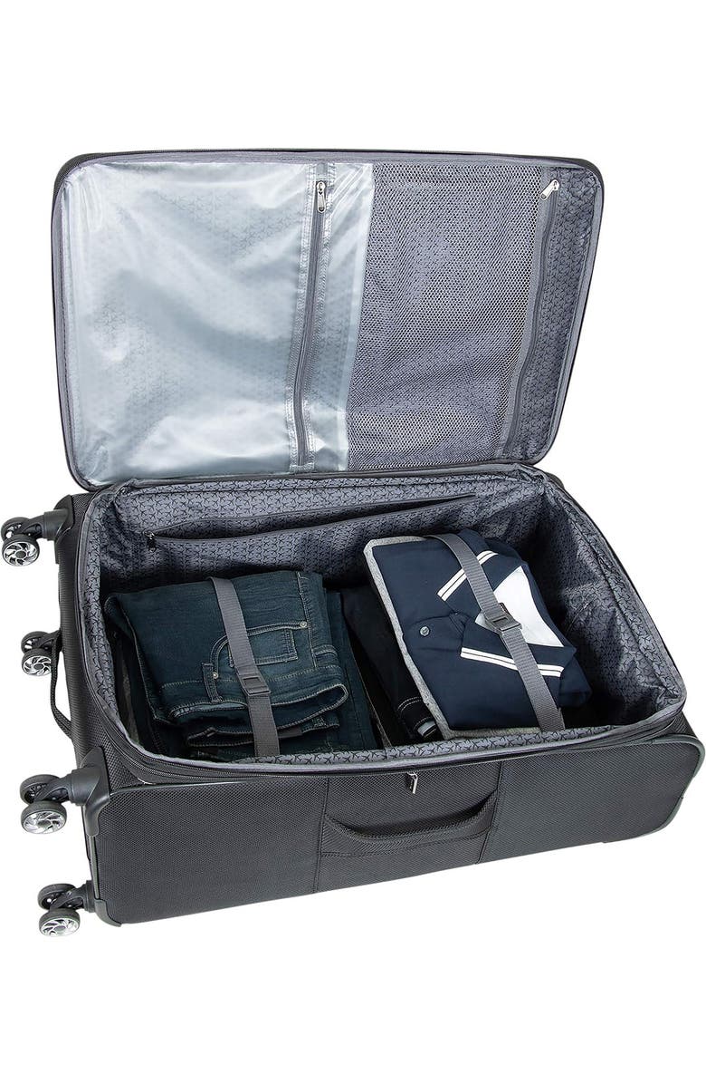 Reaction Kenneth Cole Rugged Roamer 28-Inch Large Expandable Spinner Suitcase, Alternate, color, Black