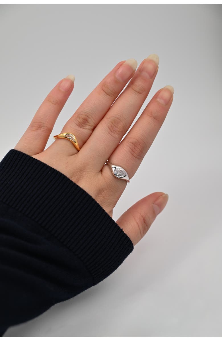 Zynnia Collective Two Tone Double Ring Set, Alternate, color, Two Tone