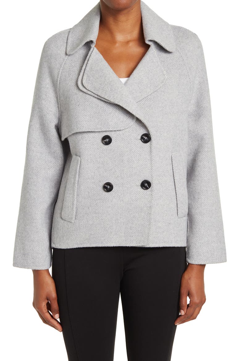 I'm Yours Wool Blend Peacoat, Alternate, color, GREY