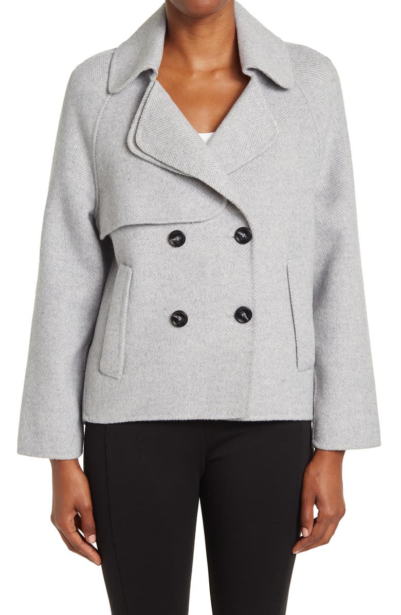 Belle & Bloom I'm Yours Wool Blend Peacoat, Alternate, color, Grey