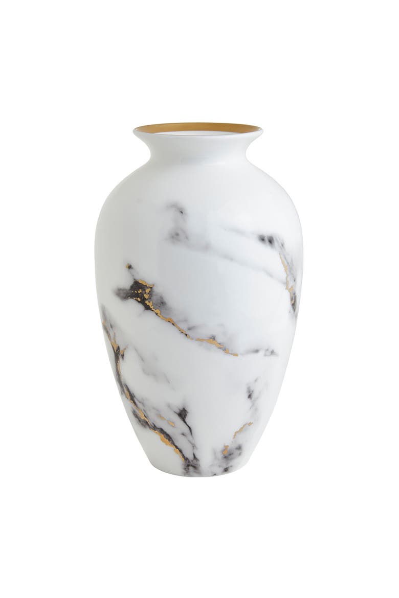 Marble Venice Fog 12 Inch Urn Vase, Main, color, White