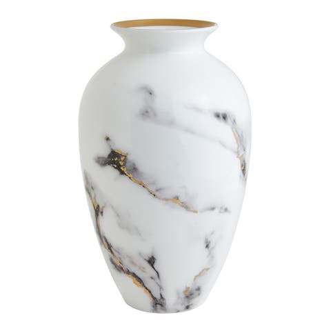 Marble Venice Fog 12 Inch Urn Vase