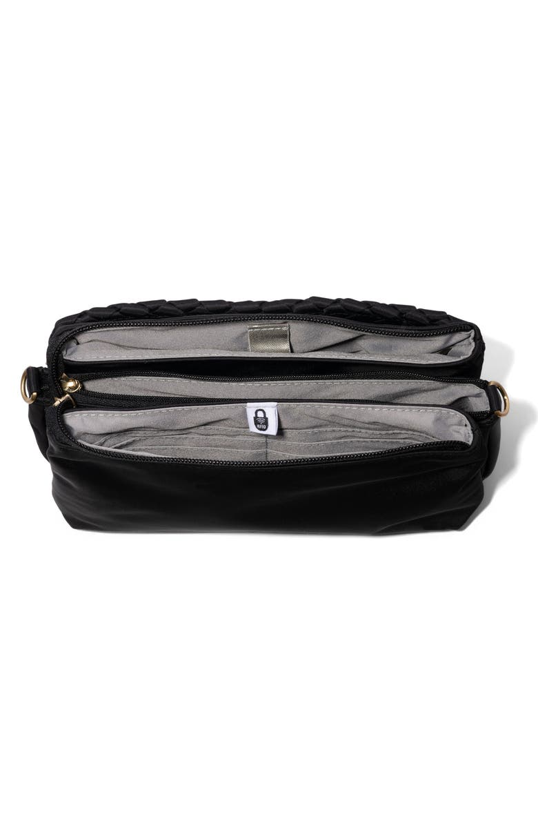 BAGGALLINI Perry Woven Crossbody, Alternate, color, Black Woven Twill