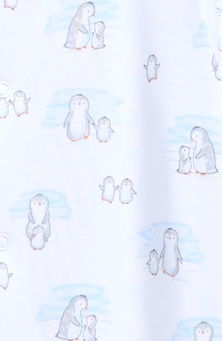 Kissy Kissy Print Pima Cotton Footie, Alternate, color, Light Blue