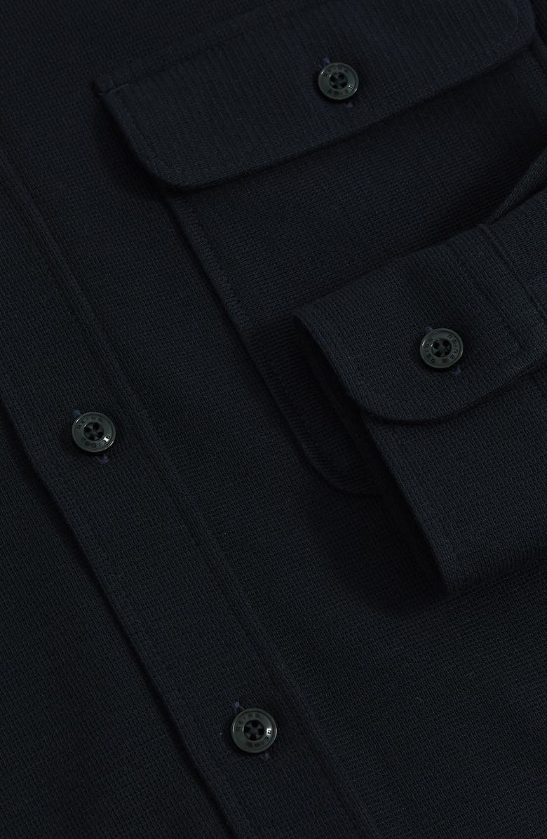Reiss Forsithe Texture Overshirt, Alternate, color, Navy