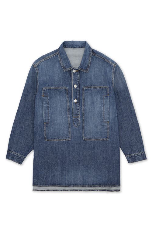 Fortela Fuegodress Custom Wash Denim Dress In Blue