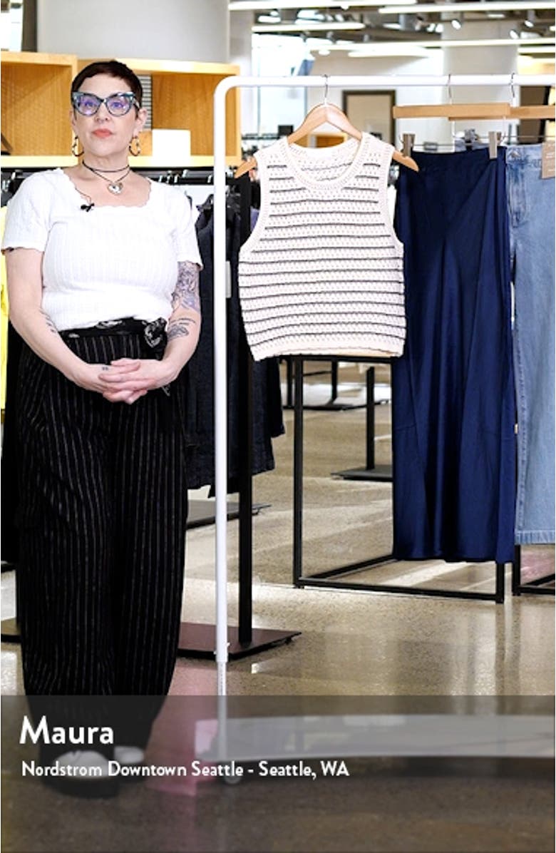 Stripe Openwork Cotton Tank, sales video thumbnail