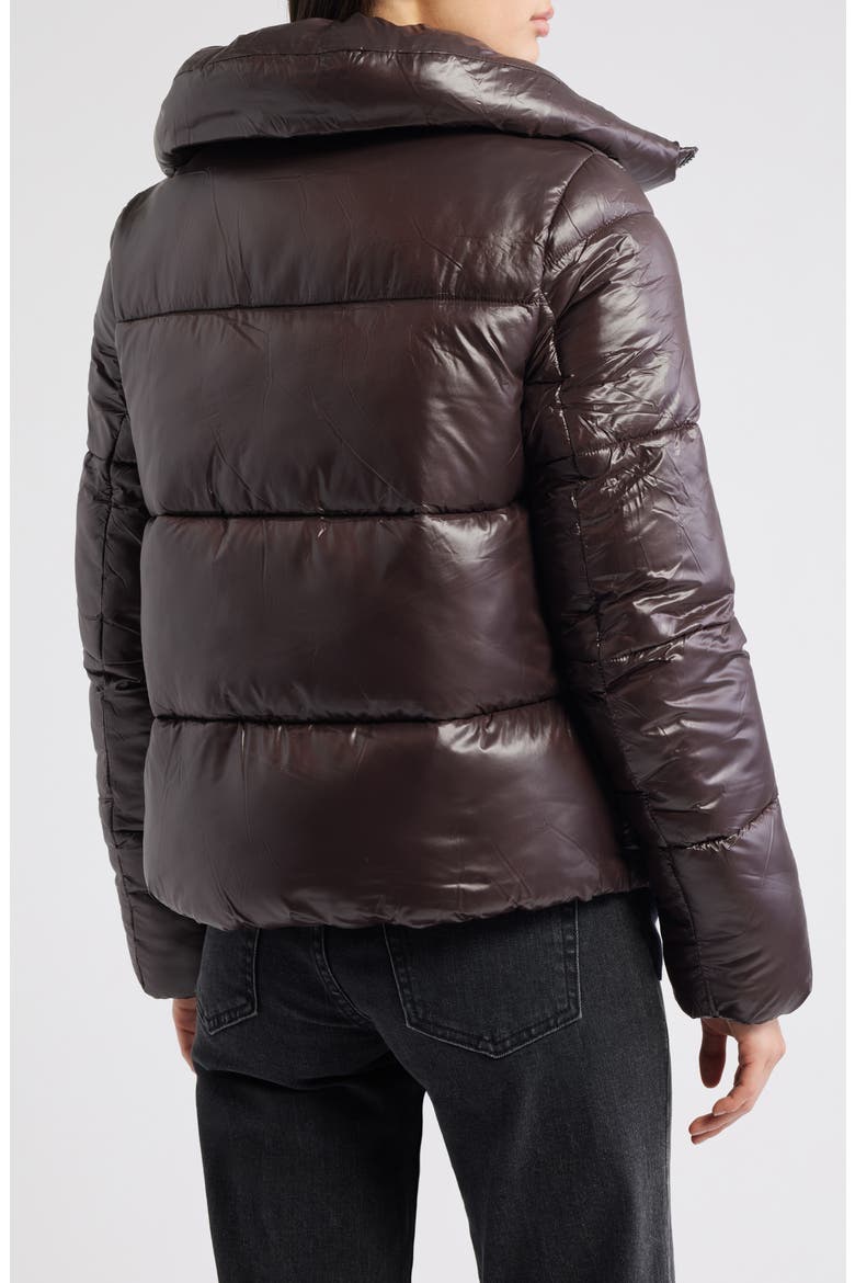 Isla Water Resistant Puffer Coat, Alternate, color, BROWN BLACK