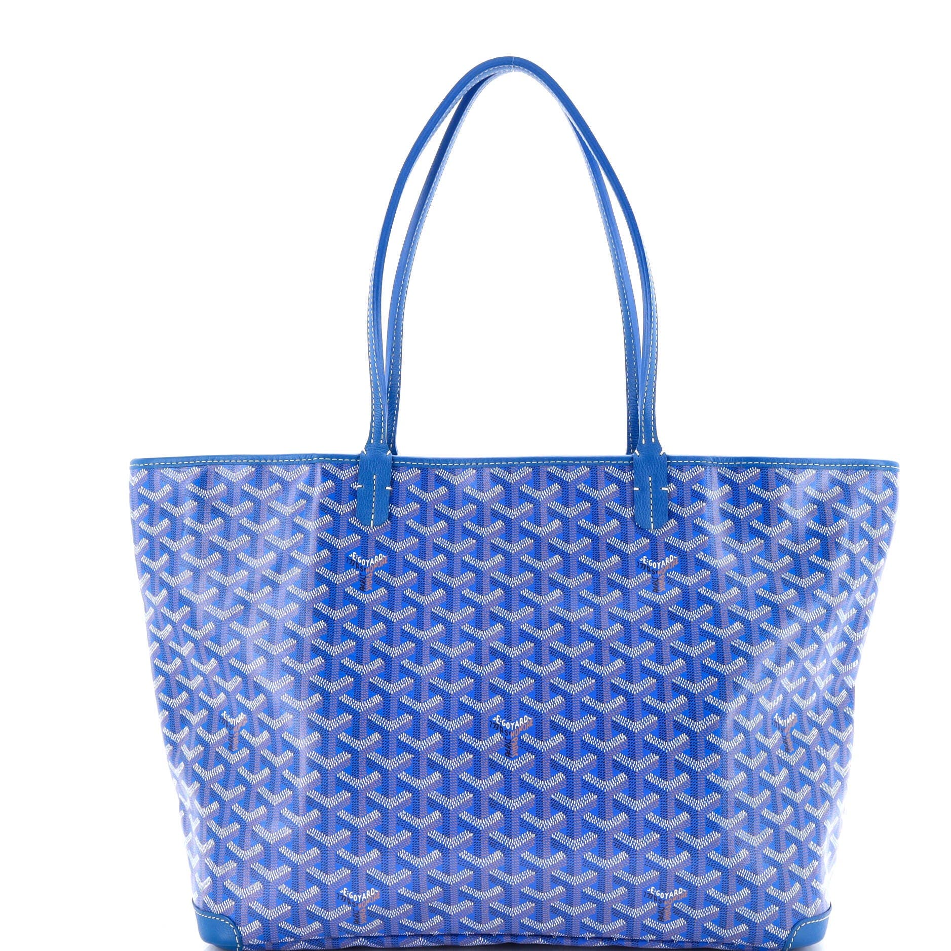 Pre-Owned Goyard Artois Tote Coated Canvas MM, Alternate, color, Blue