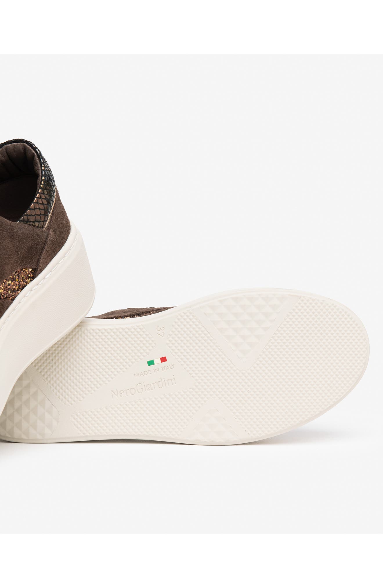 Platform Side Zip Sneaker, Alternate, color, CHOCOLATE
