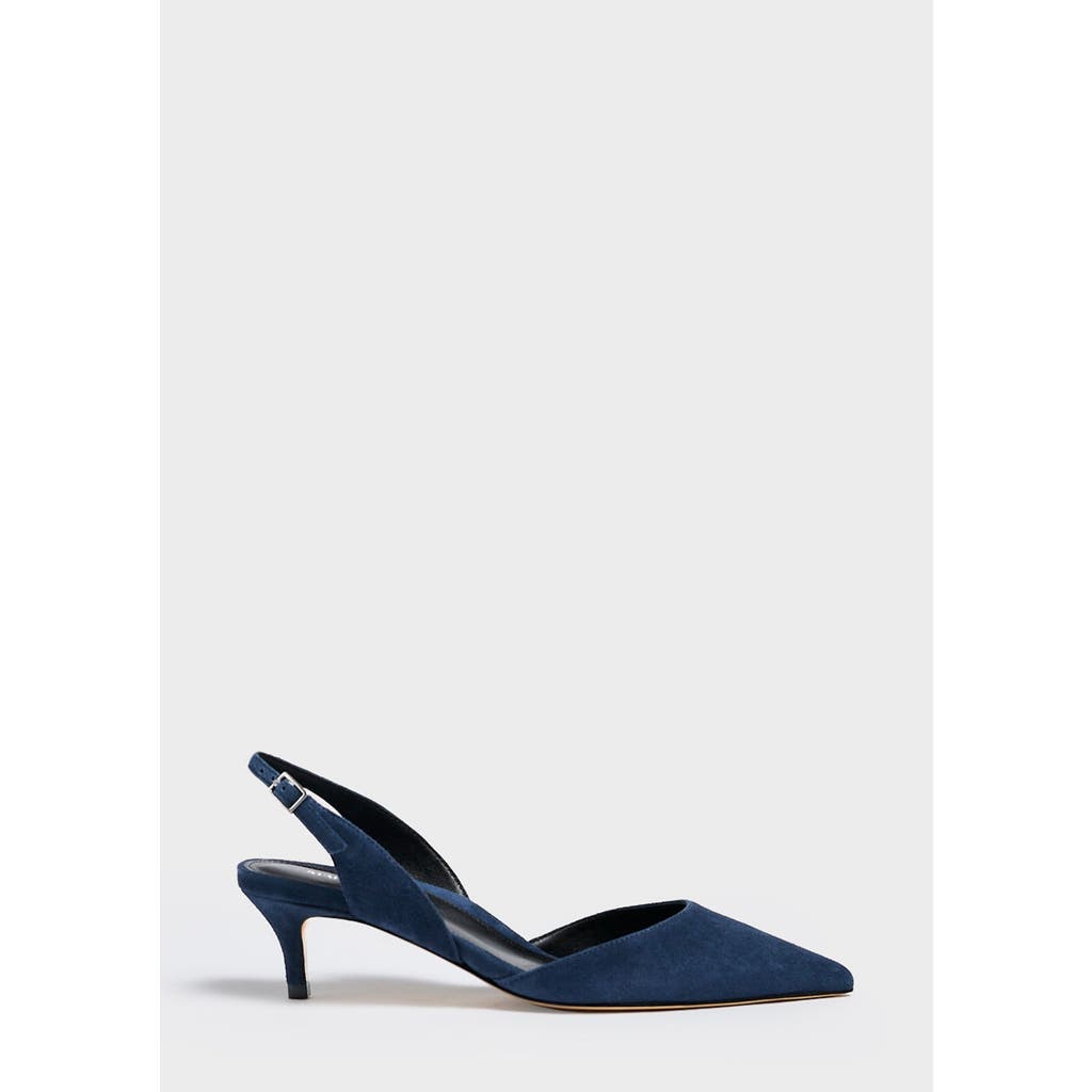 Marion Parke Classic Slingback 45 Pumps Suede In Blue