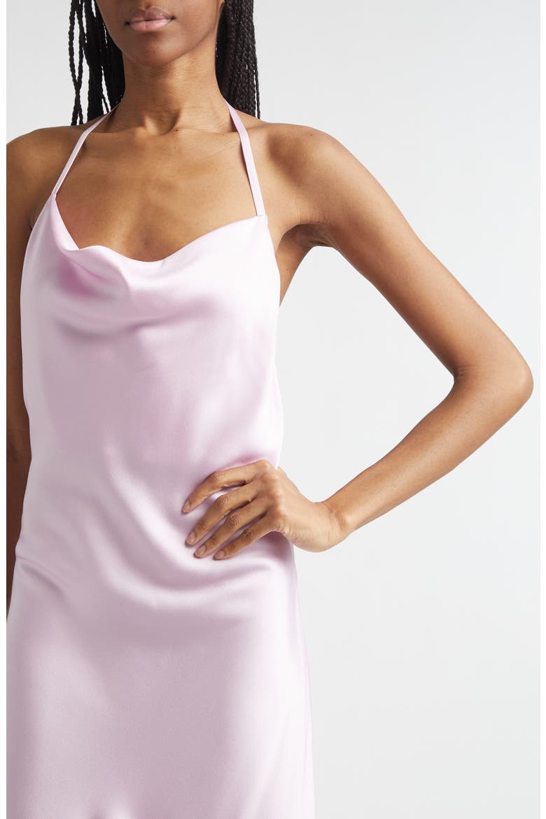 Crepe Satin Shift Dress, Alternate, color, LIGHT ORCHID