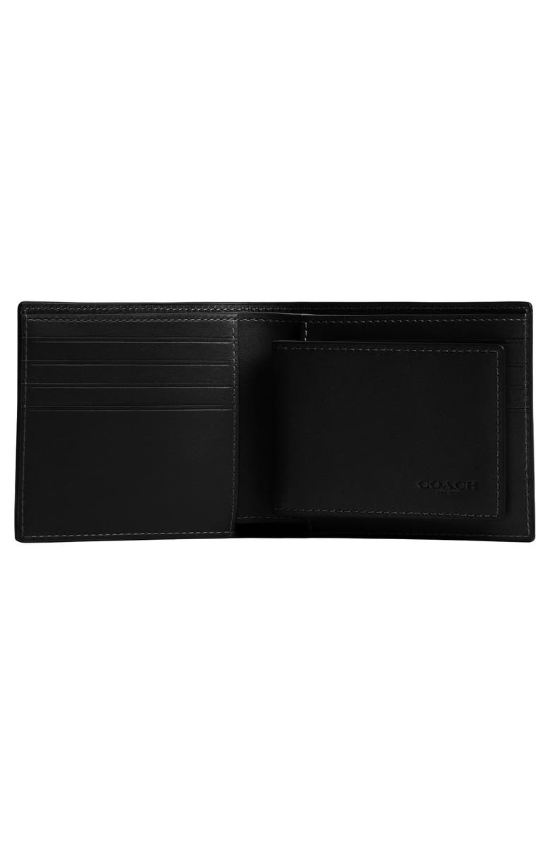 COACH 3-in-1 Leather Bifold Wallet, Alternate, color, Black