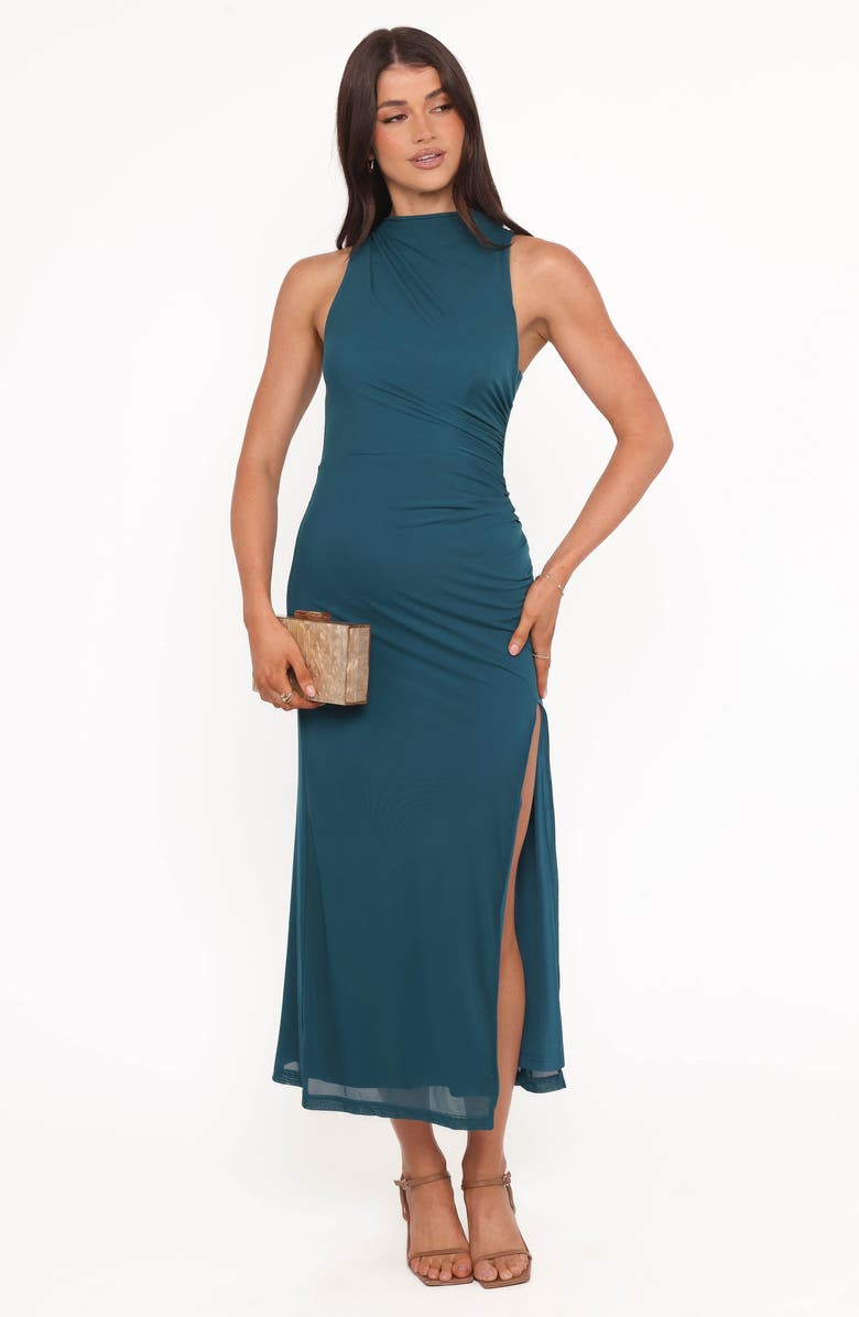 Petal & Pup Hayven Cowl Neck Sleeveless Maxi Dress, Alternate, color, Teal