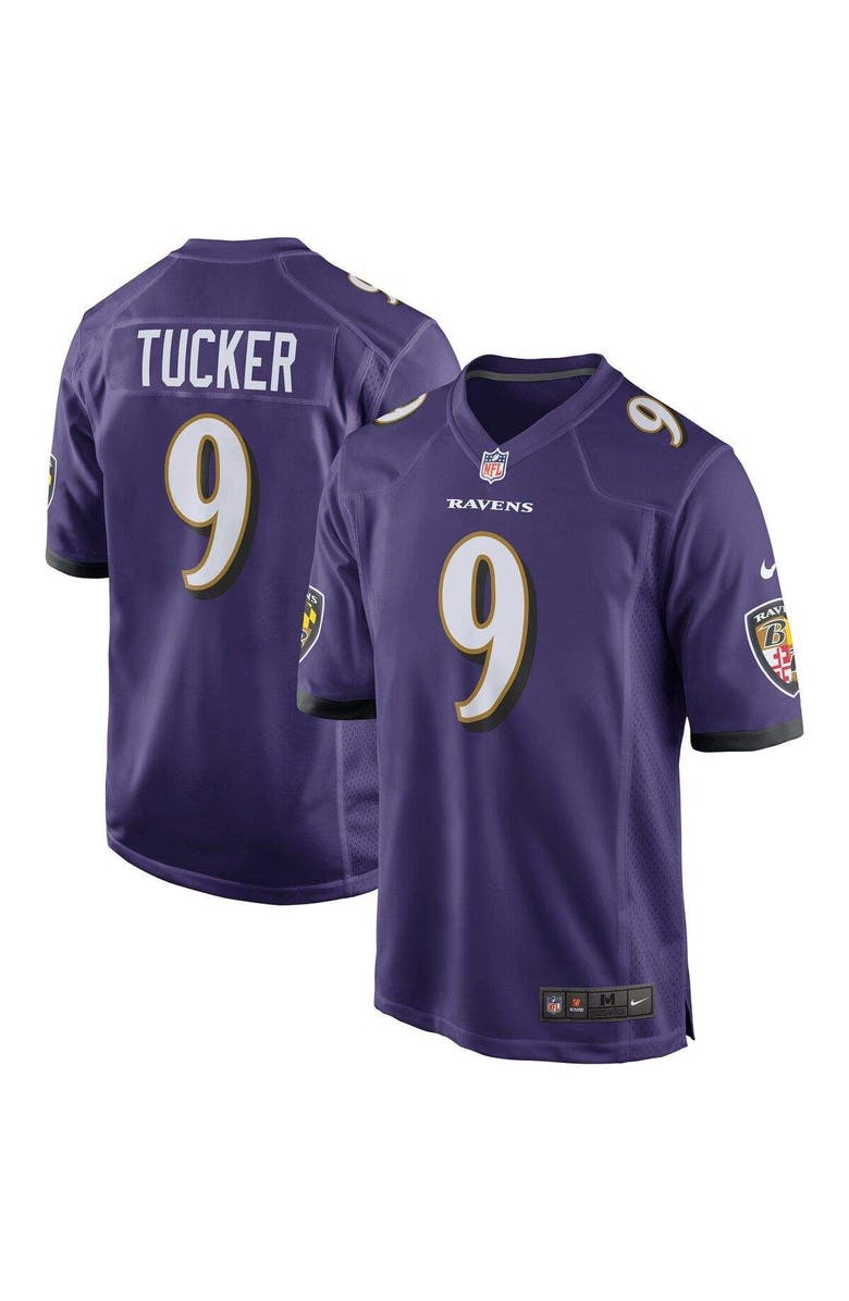 Nike Men's Nike Justin Tucker Purple Baltimore Ravens Game Jersey, Main, color, 