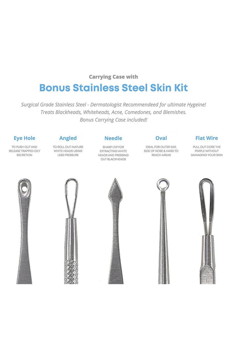 NanoSteamer Large 3-in-1 Ionic Facial Steamer with Bonus 5-Piece Stainless Steel Skin Kit, Alternate, color, NO COLOR