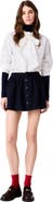 maje Short tailored rhinestone skirt