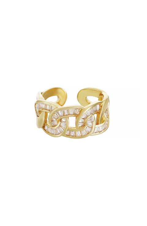 Cubic Zirconia Open Link Ring