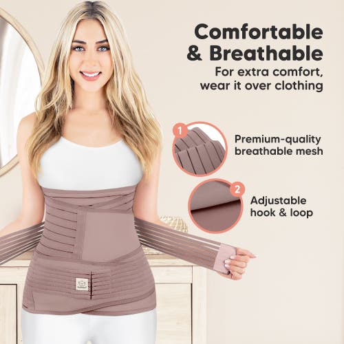 Keababies Revive 3-in-1 Postpartum Recovery Support Belt In Dusty Plum