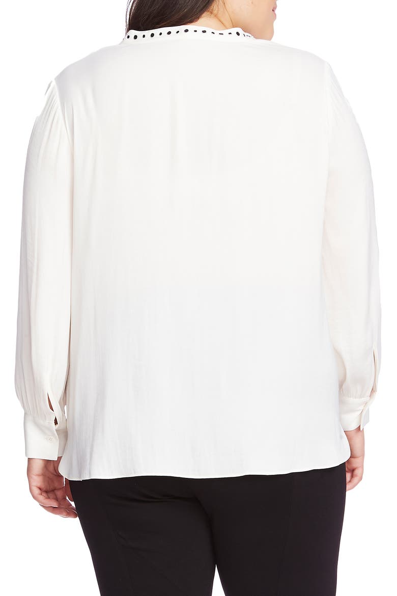 Studded Satin Top, Alternate, color, PEARL IVORY