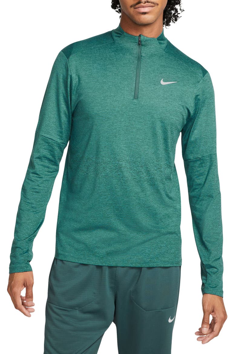 Dri-FIT Element Half Zip Running Pullover, Main, color, FADED SPRUCE/ MINERAL TEAL