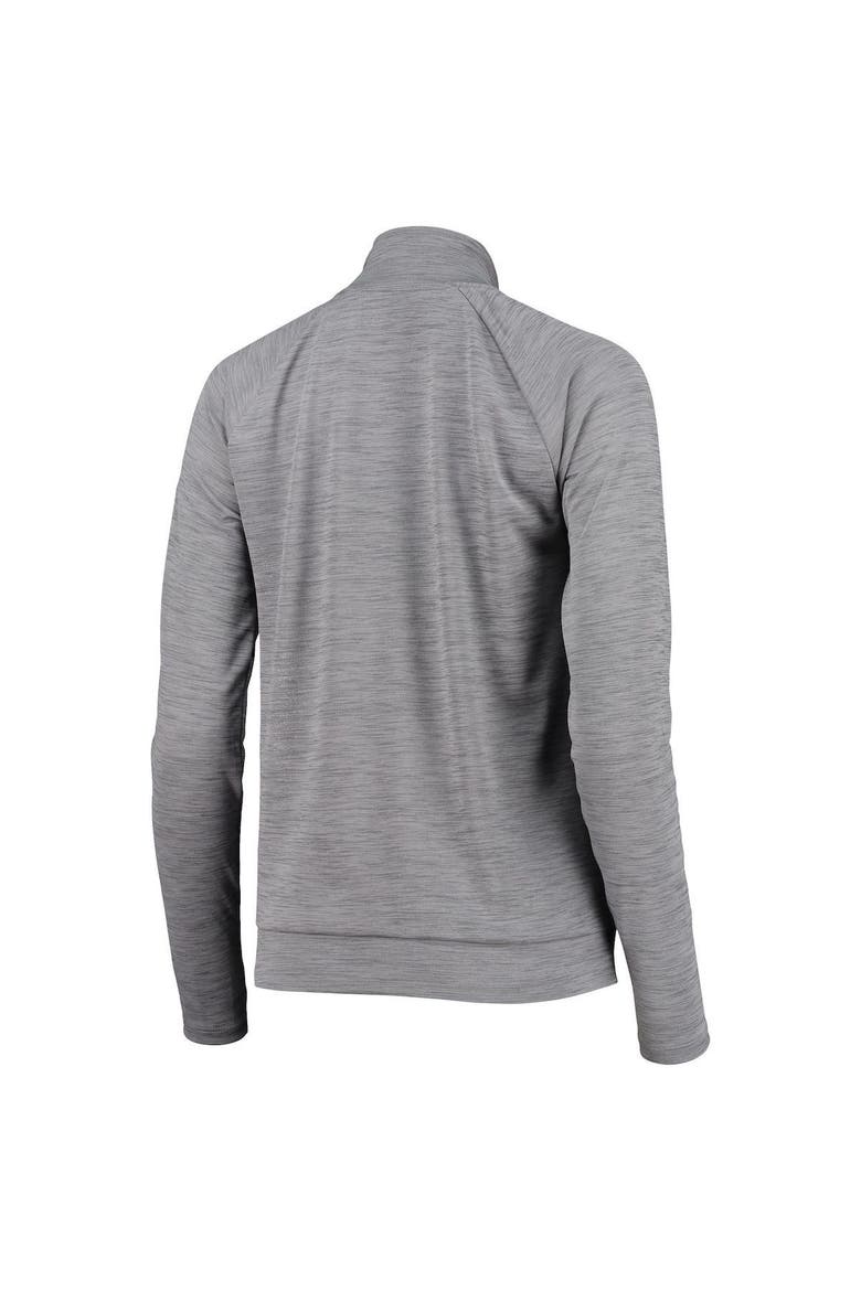 Women's Nike Heathered Gray Alabama Crimson Tide Pacer Raglan Performance Quarter-Zip Jacket, Alternate, color, Heather Gray