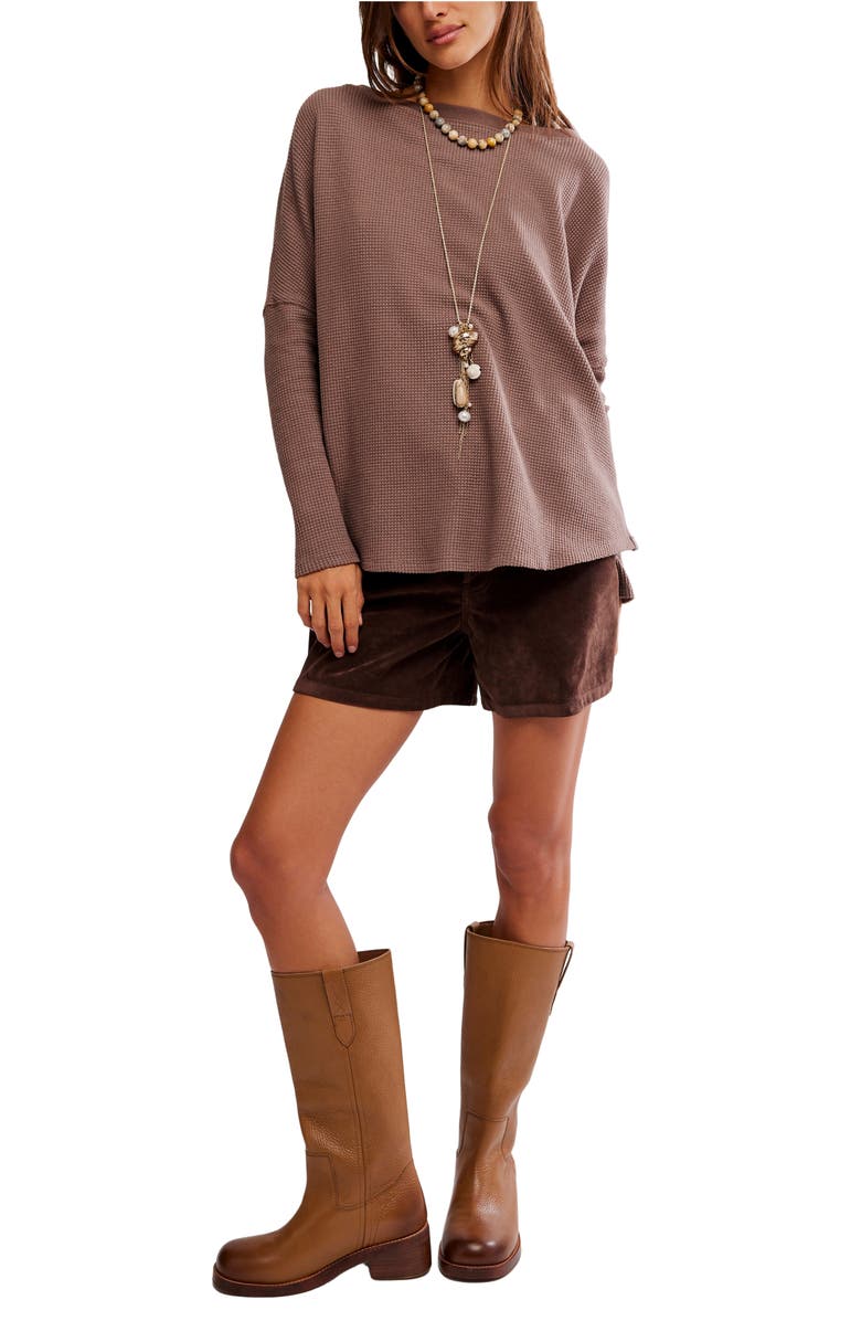 Free People Latte Blue Oversize Thermal Top, Alternate, color, Leafless Tree