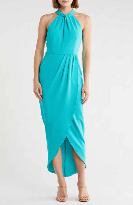 Julia Jordan Knot Neck Halter Dress