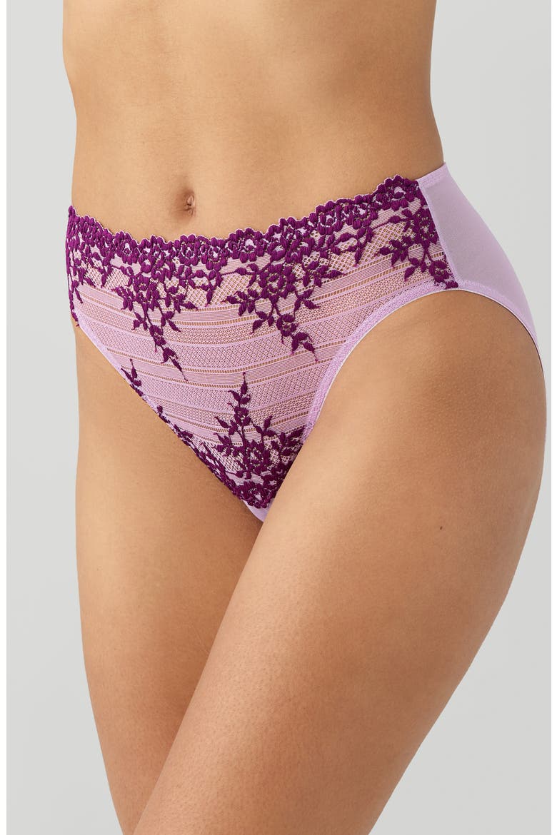 Embrace Lace® High Cut Briefs, Alternate, color, LAVENDER SAGE/ DARK PURPLE