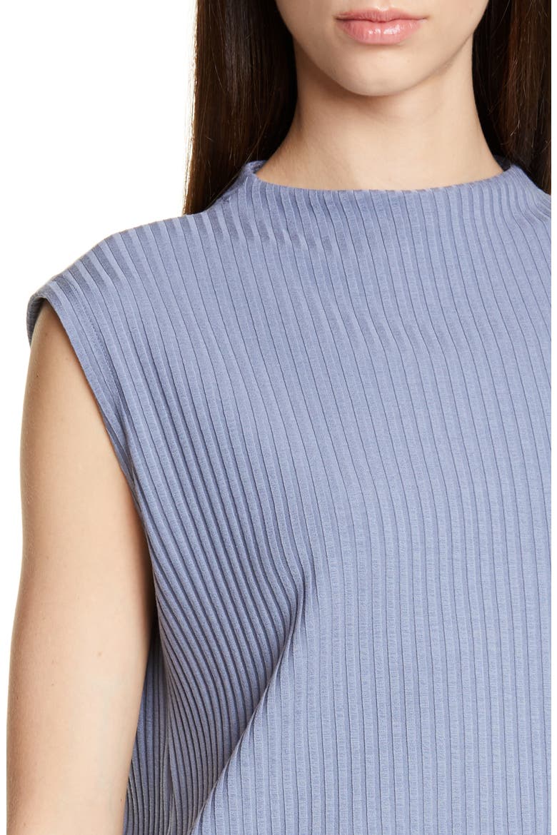 Rib Mock Neck Tank, Alternate, color, CHAMBRAY