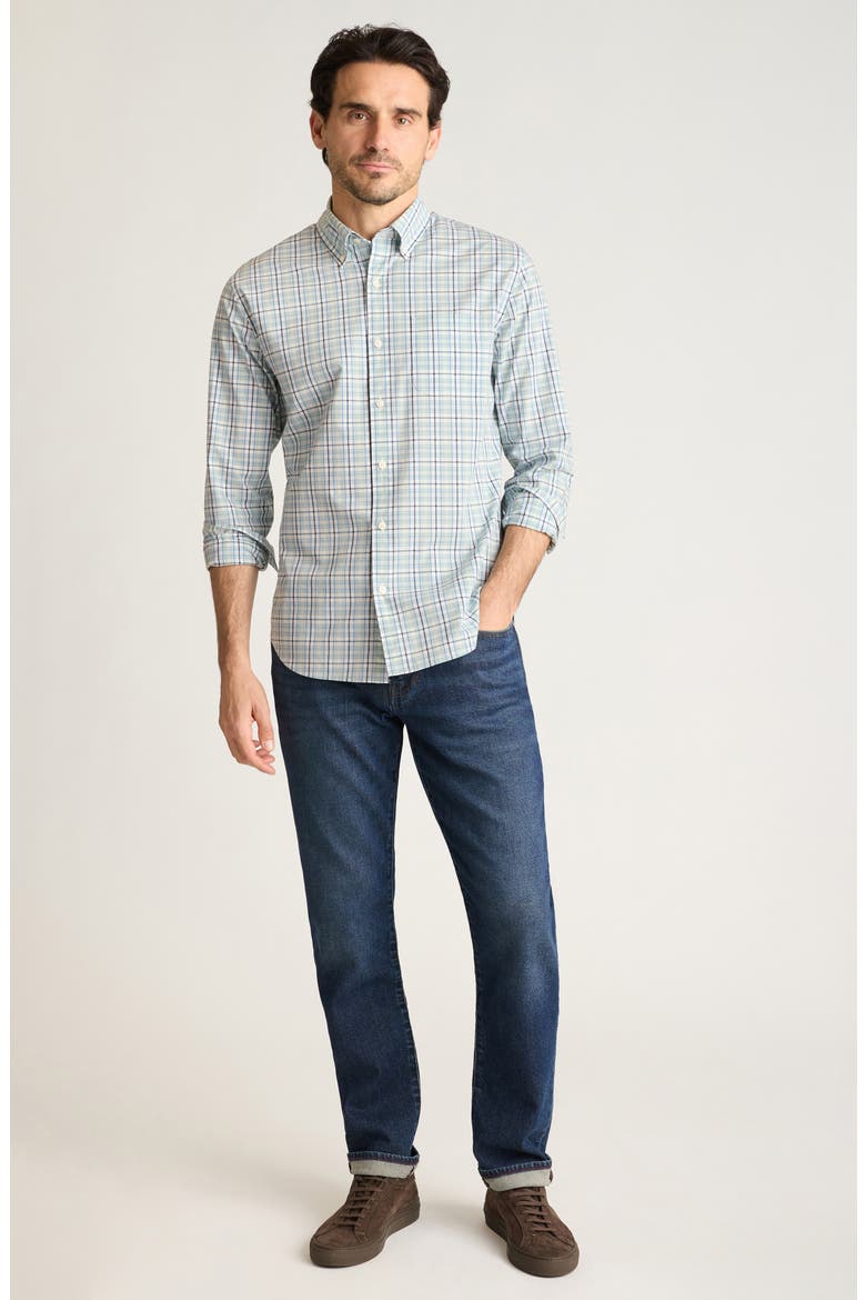 Everyday Plaid Cotton Stretch Flannel Button-Down Shirt, Alternate, color, ALMERIA PLAID