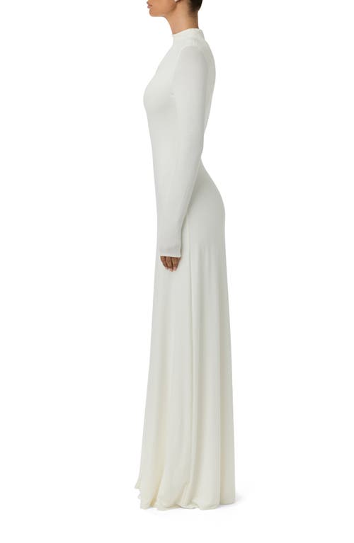 Naked Wardrobe Funnel Neck Long Sleeve Dress In White