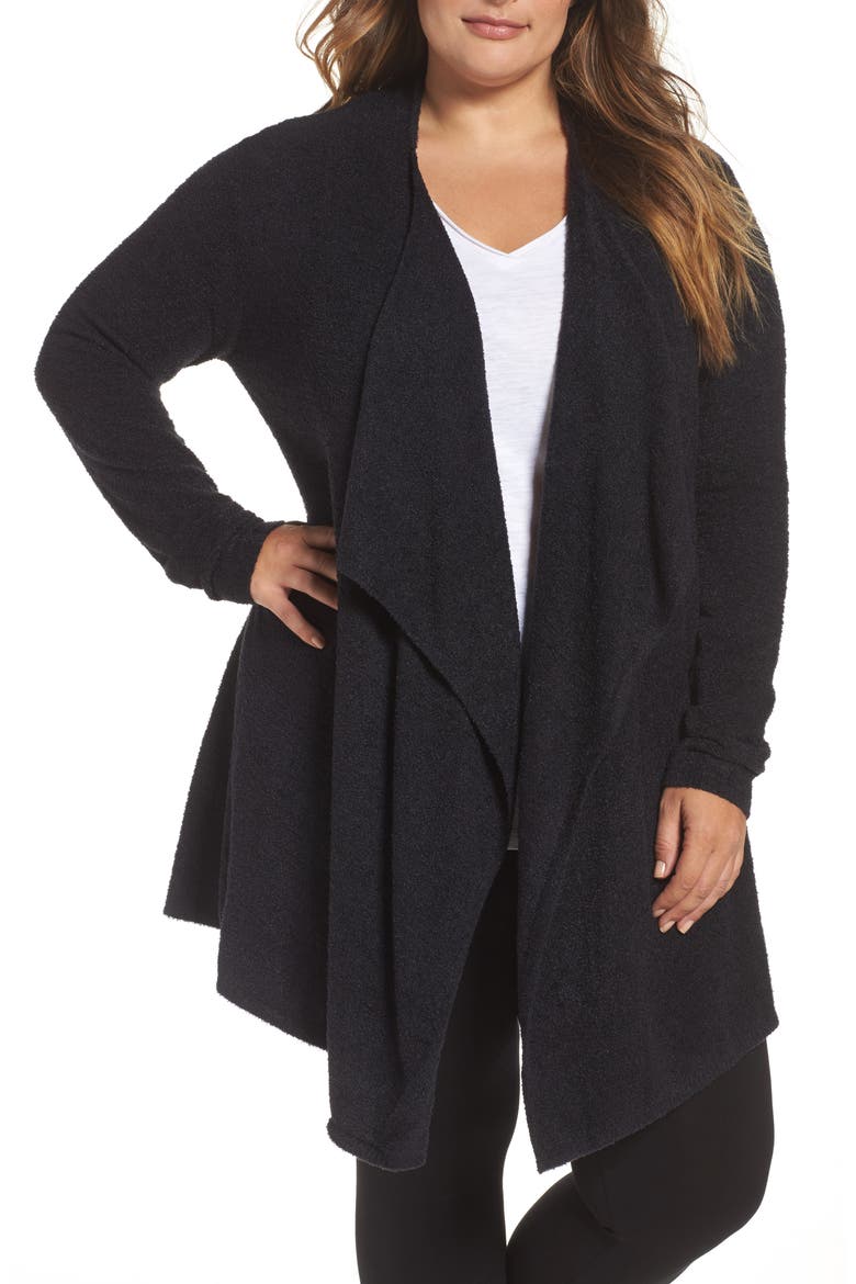 CozyChic Lite® Calypso Wrap Cardigan (Nordstrom Exclusive), Main, color, BLACK