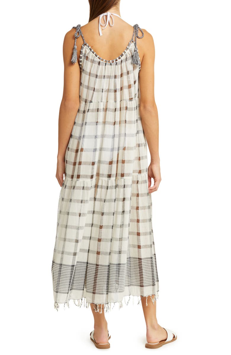 Ulla Johnson Fortuna Check Cotton Cover-Up Dress, Alternate, color, 