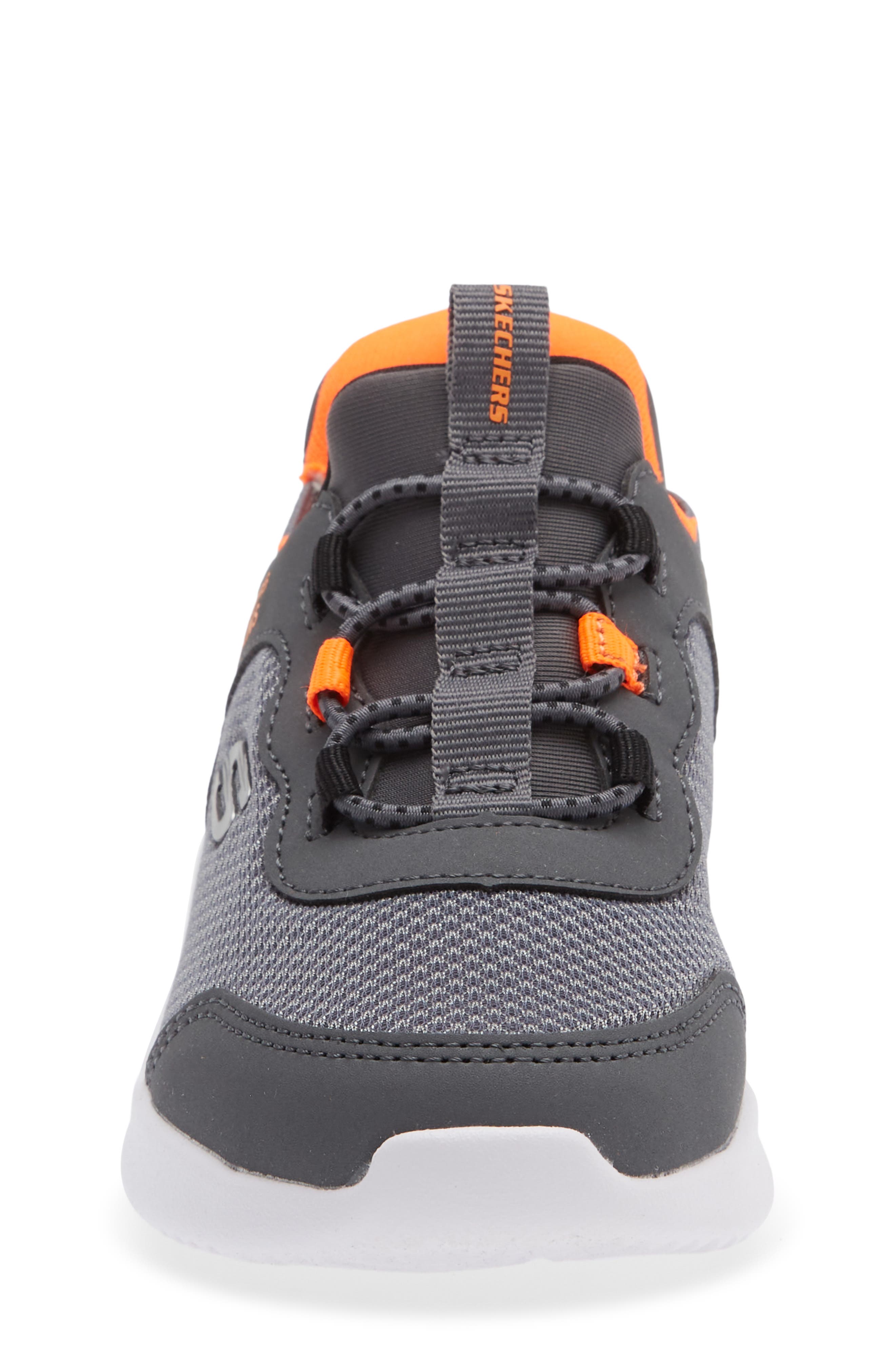 SKECHERS Kids' Bounder Sneaker, Alternate, color, Charcoal/ Orange