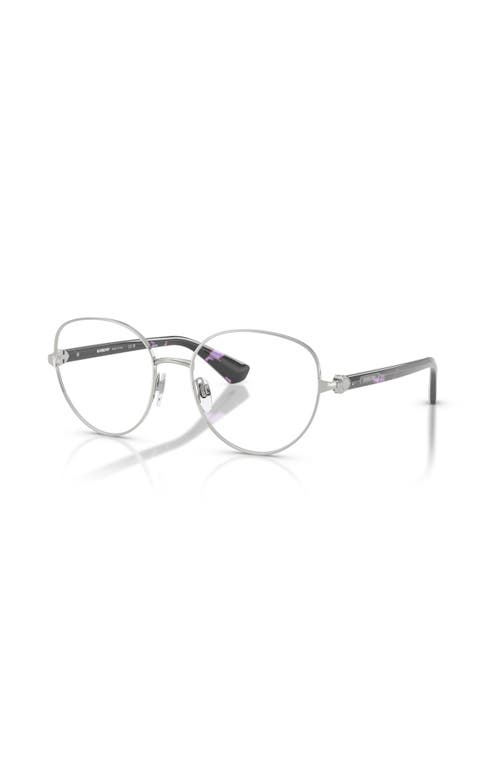 Burberry 53mm Phantos Optical Glasses In Metallic