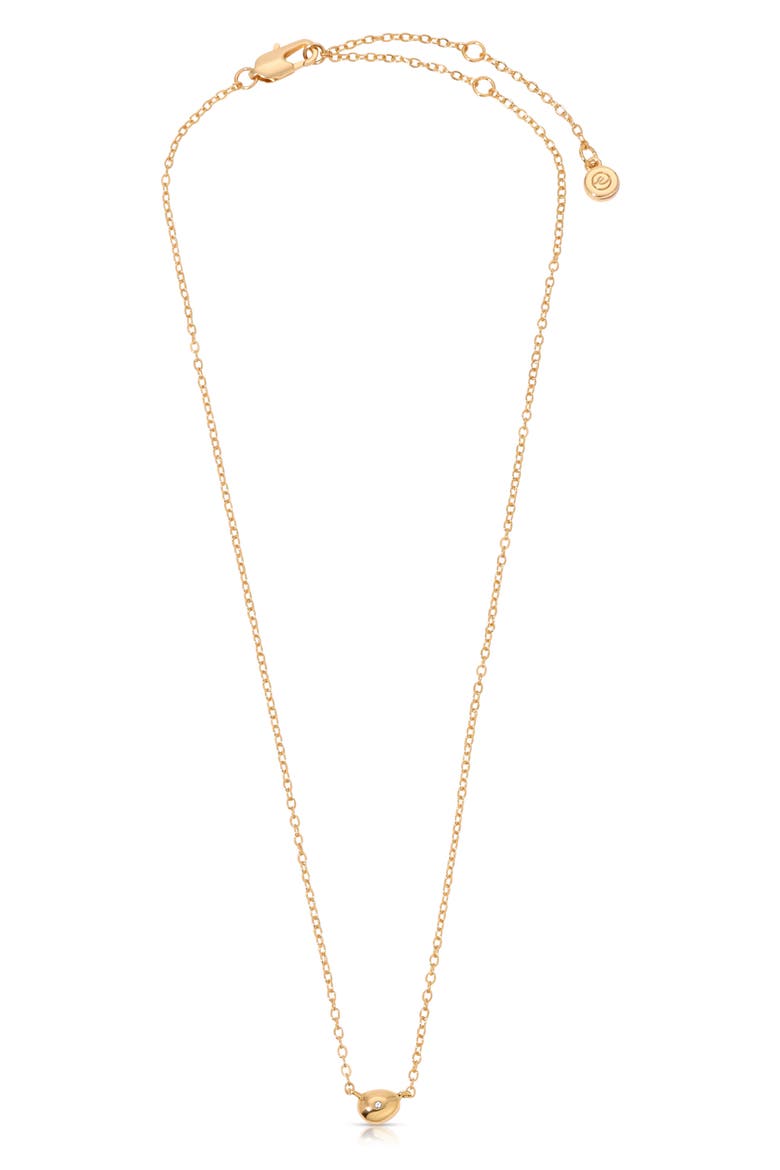 Polished Pebble Pendant Necklace, Alternate, color, GOLD