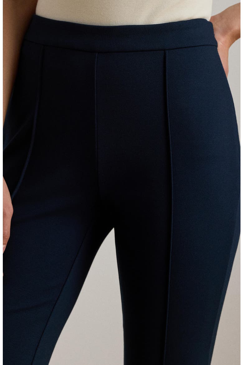 Flare Twill Ankle Pants, Alternate, color, LAUREN NAVY BLUE