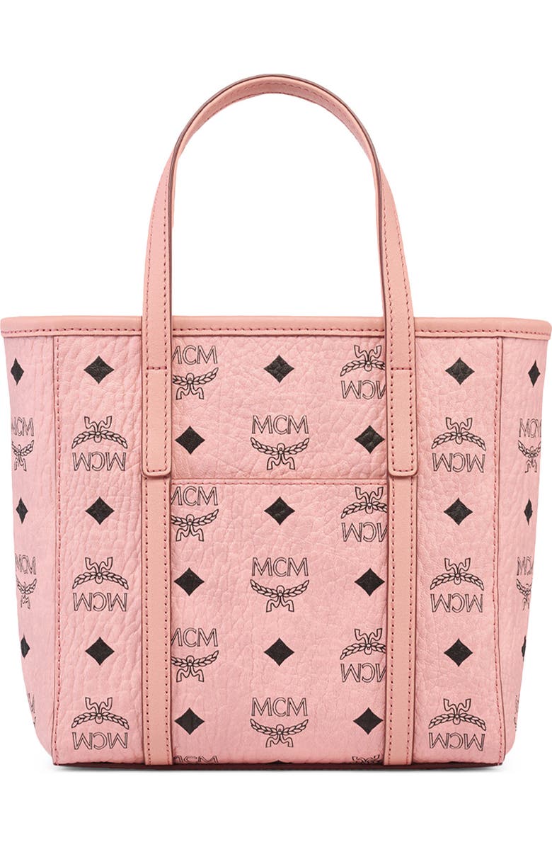 MCM Mini Toni Visetos Coated Canvas Top Handle Shopper Bag, Alternate, color, Soft Pink