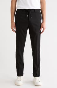T.R. PREMIUM Slim Fit Solid Linen Blend Trousers