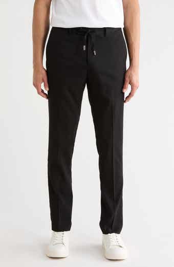T.R. PREMIUM Slim Fit Solid Linen Blend Trousers