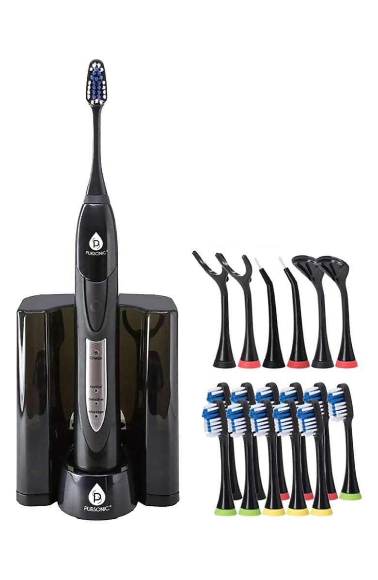 PURSONIC S520 Sonic Rechargeable Toothbrush, Alternate, color, Black