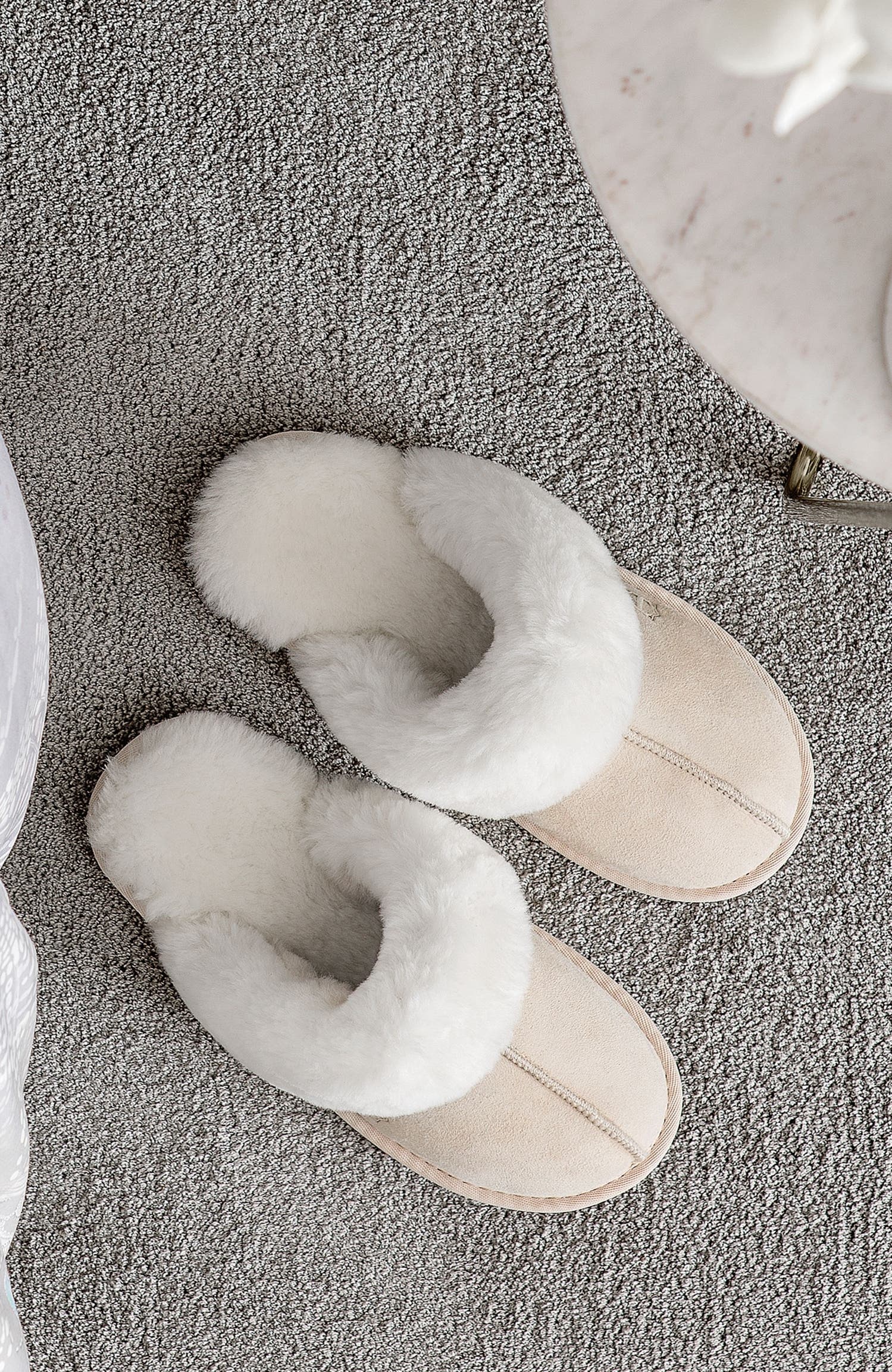 Amanda Womens sheepskin slippers, Alternate, color, Ecru