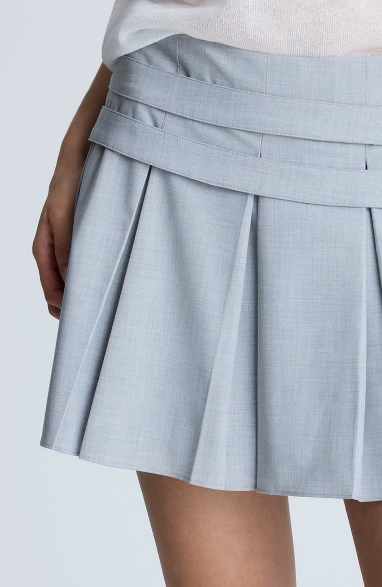 Kenneth Cole Pleated A-Line Mini Skort, Alternate, color, Grey Dusk Melange