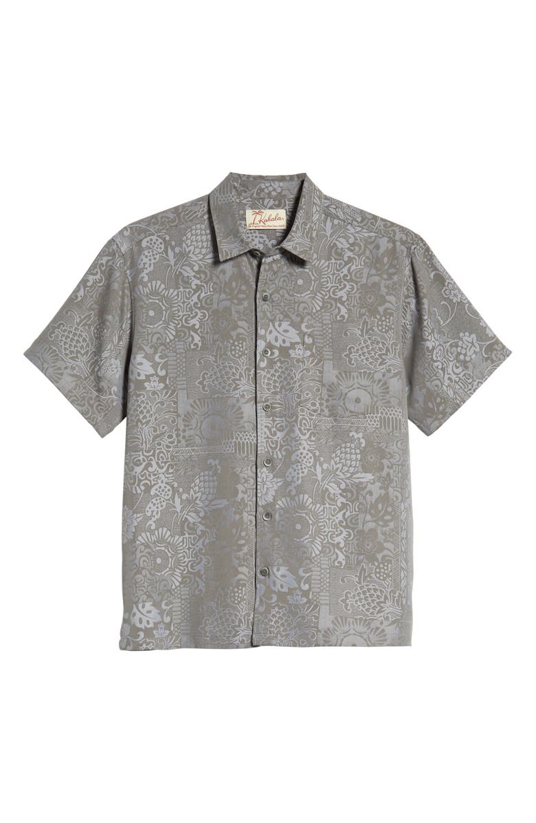 Kahala Apana Classic Fit Jacquard Sport Shirt, Alternate, color, Charcoal